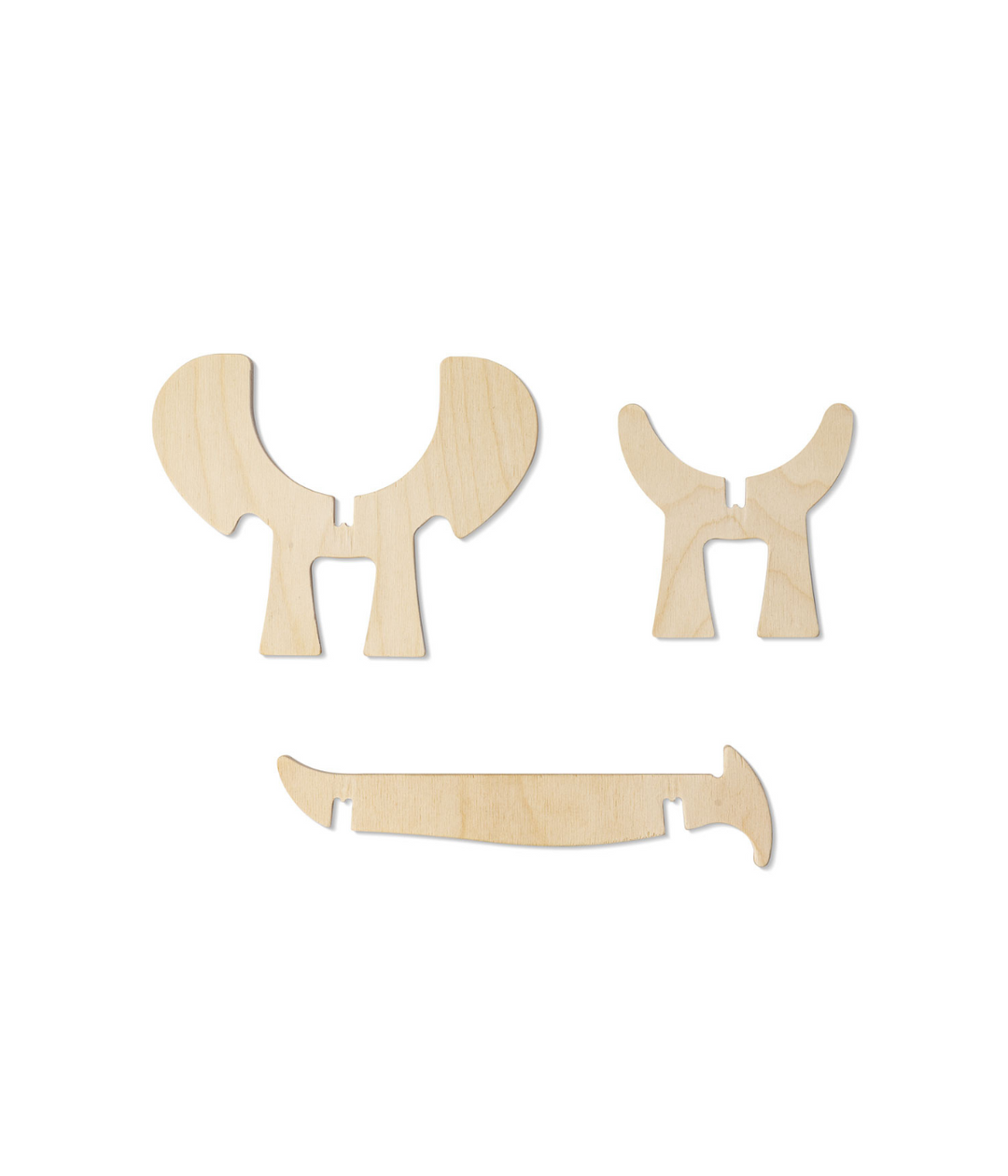 Supporto in legno naturale a forma di elefante per estintore domestico a schiuma.