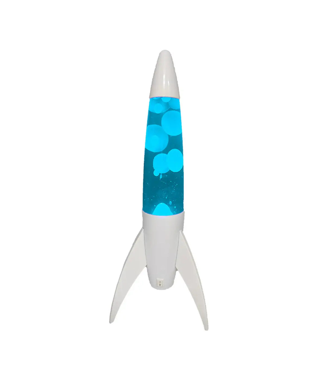 Lava Lamp Razzo - Blu e Cera Bianca
