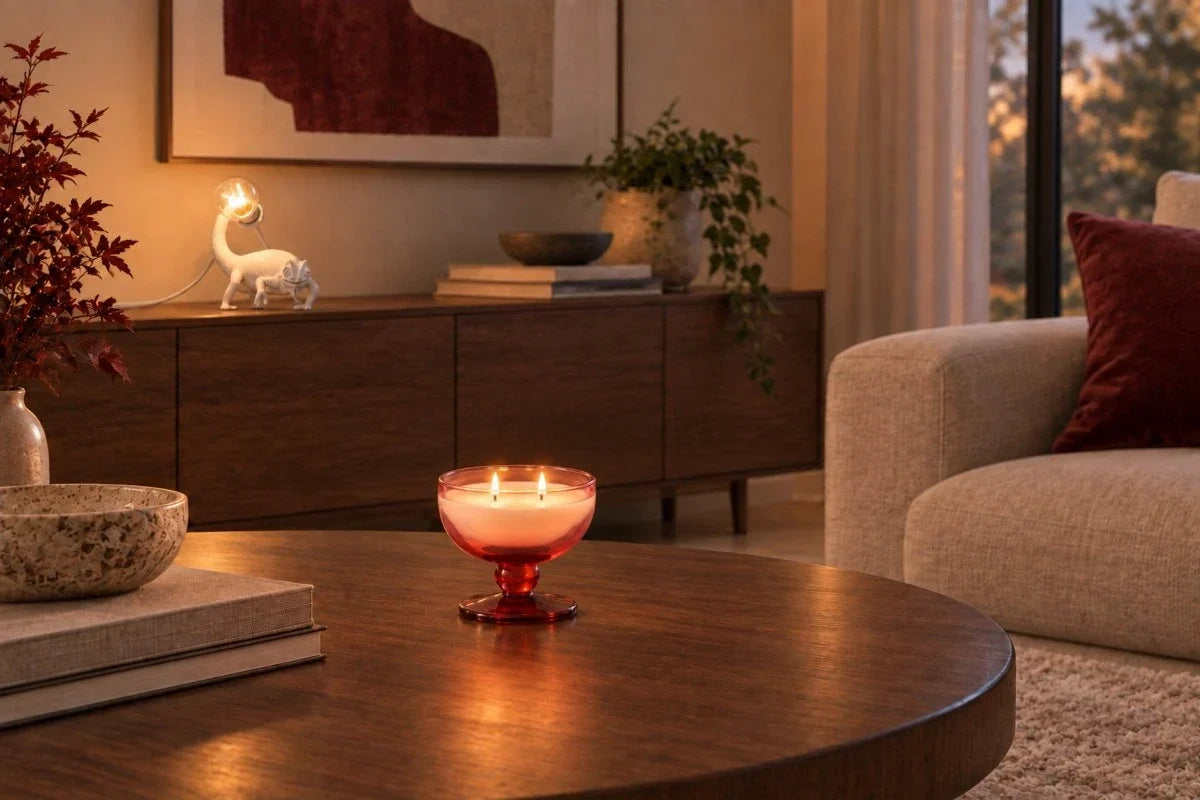 Candele di design per creare atmosfera in casa in autunno