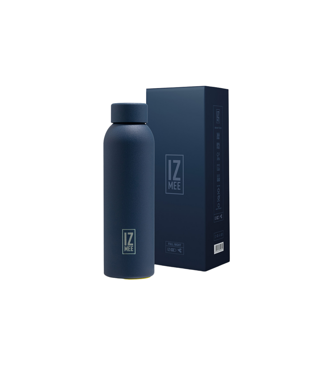 Borraccia non termica Izmee da 550 ml con finitura materica, colore blue, con confezione