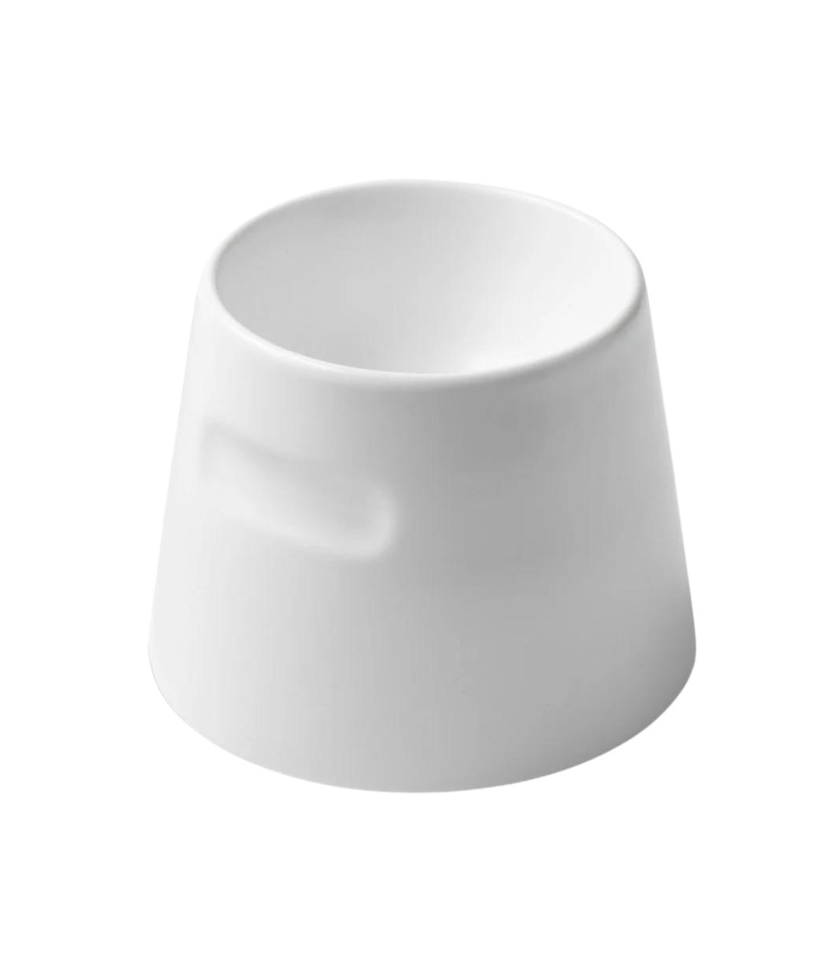 Ciotola ergonomica alta per gatti color bianco su sfondo bianco