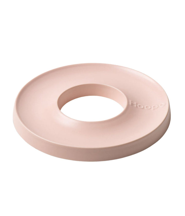 Ciotola ad anello per gatti color rosa per alimentazione lenta, vista laterale. 