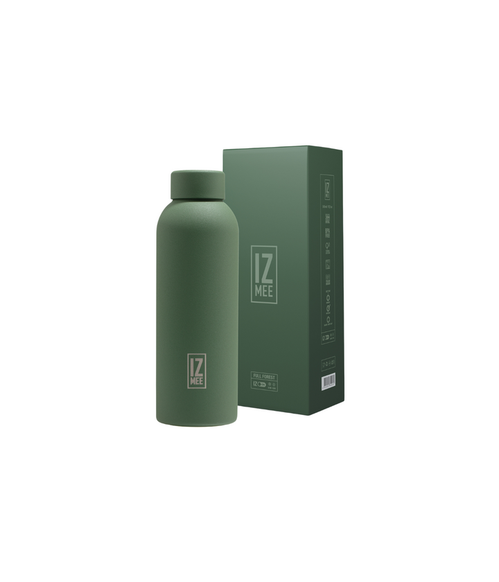 Borraccia Izmee Termica 510 ml,  verde con confezione