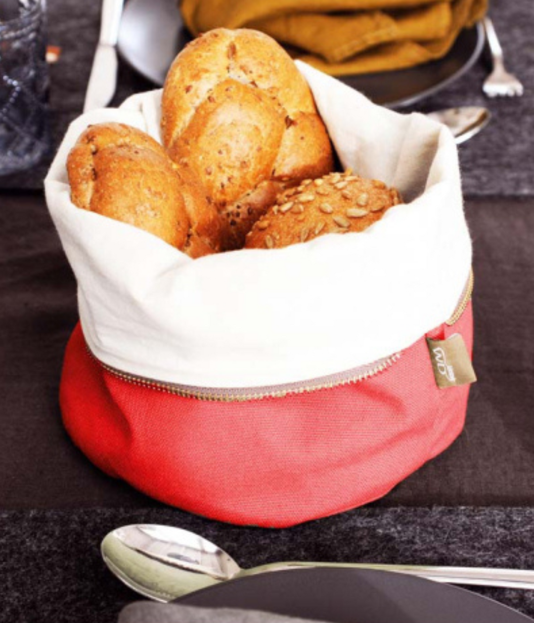 Red Heatable Bread Bag