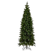 Albero di Natale Pino Luxury New Slim EDG alto 180 cm con 2000 LED integrati e diametro 100 cm e alto 210 cm con diametro 110 cm e luci LED integrate
