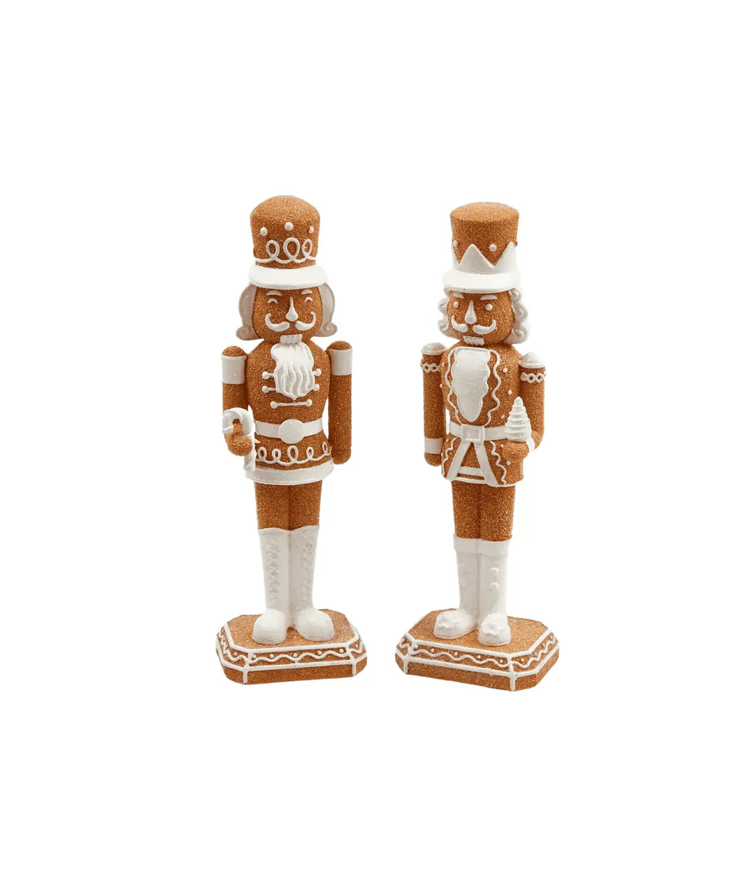 Set of Two Marzipan Christmas Nutcracker Decorations - H 23 cm