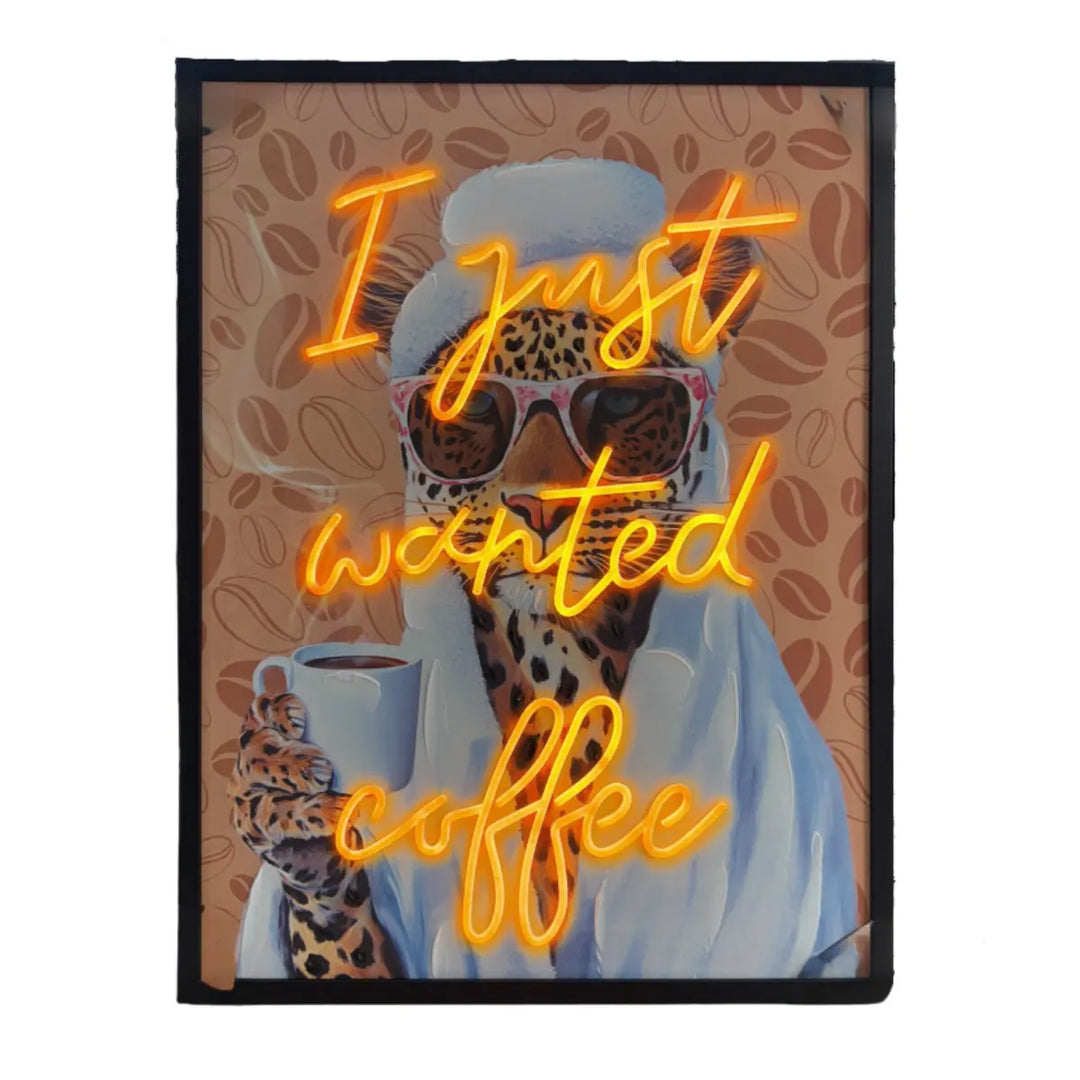 Quadro Need Coffee Led Therapy 60x80 cm
