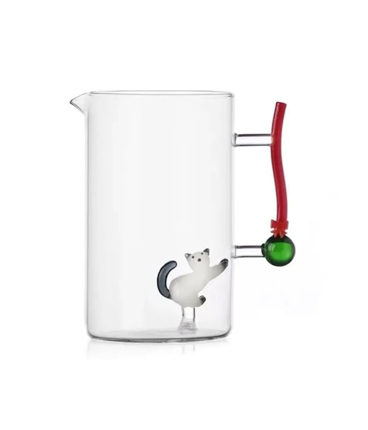 Tabby Cat Green Ball Jug by Ichendorf