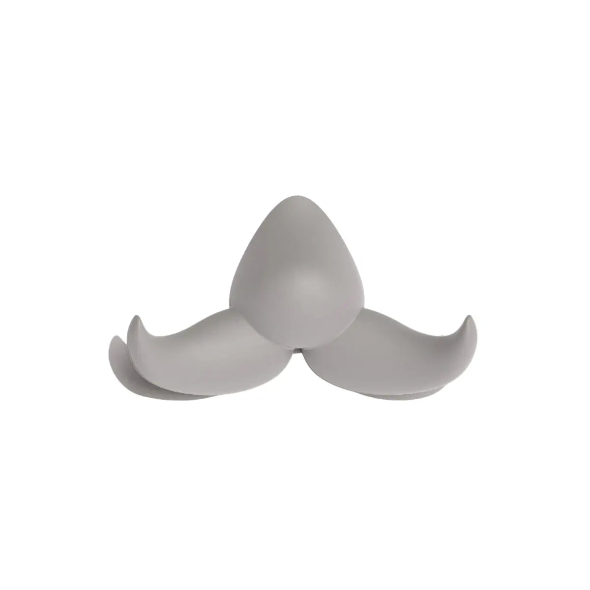 Appendiabiti Baffo di Slide grigio. Rappresentati un naso con i baffi sui quali si possono appendere gli abiti. Sfondo bianco