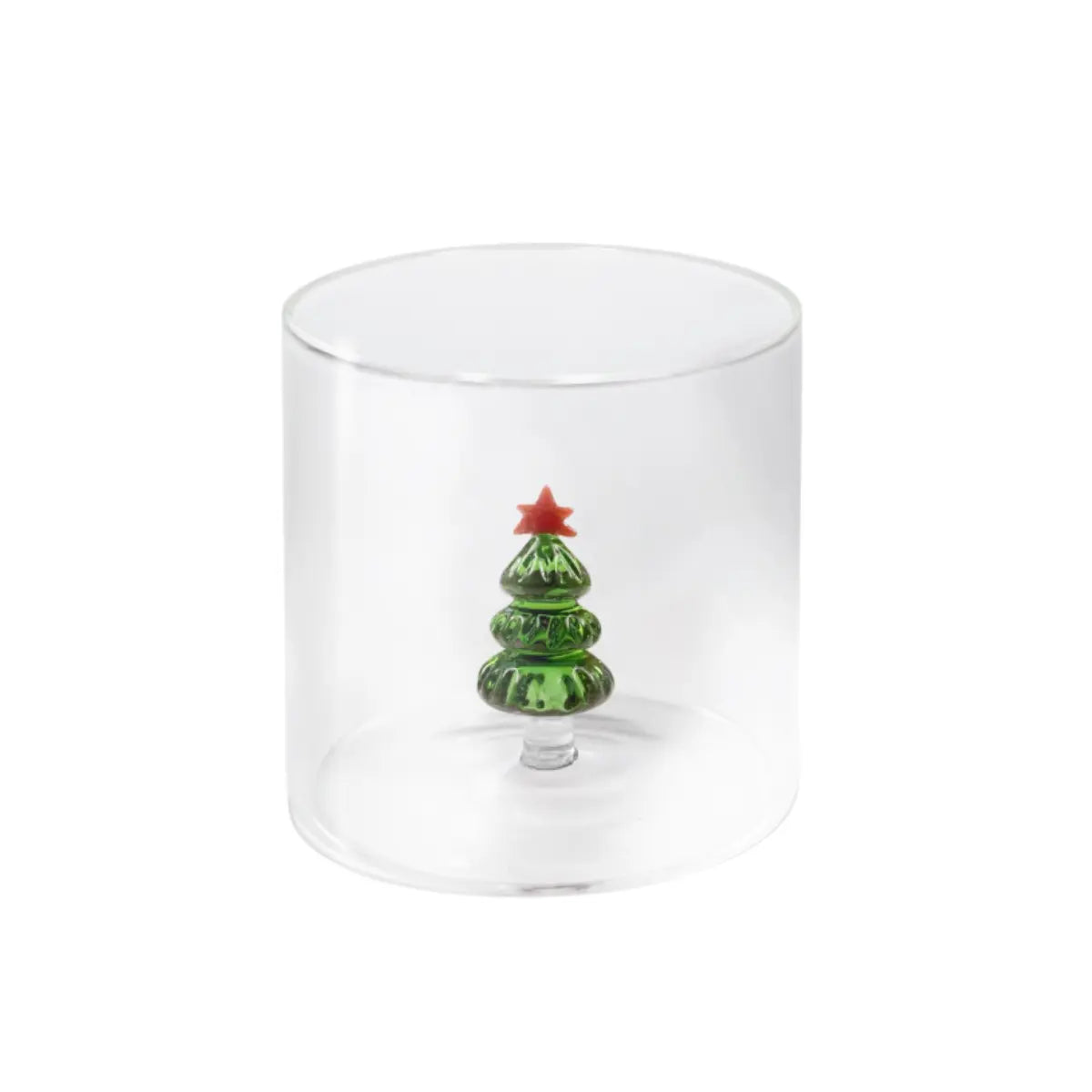 Bicchiere La Magia del Natale con albero di Natale in vetro soffiato – WD Lifestyle