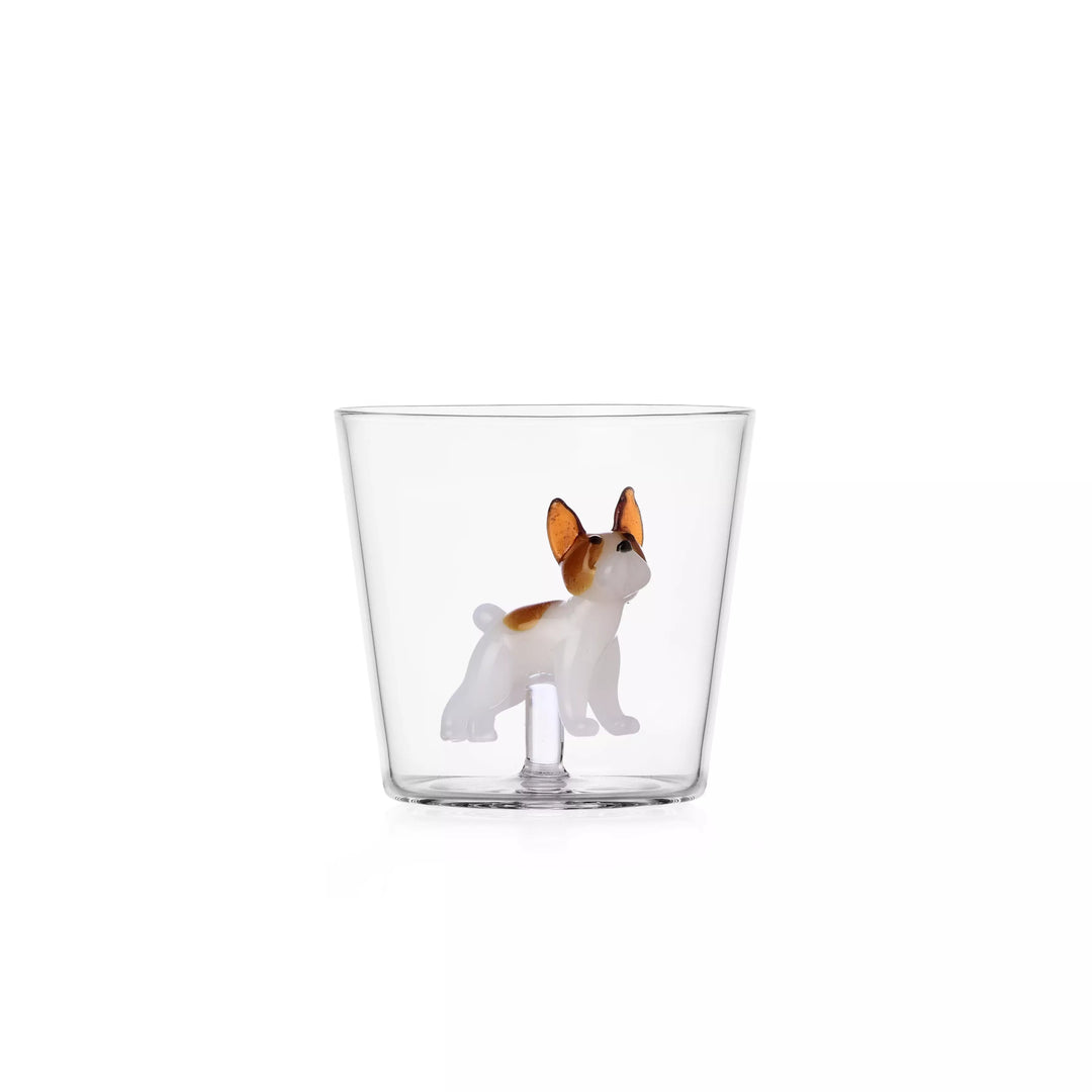 Il bicchiere della collezione Dogs di Ichendorf nella versione con il Bulldog Francese