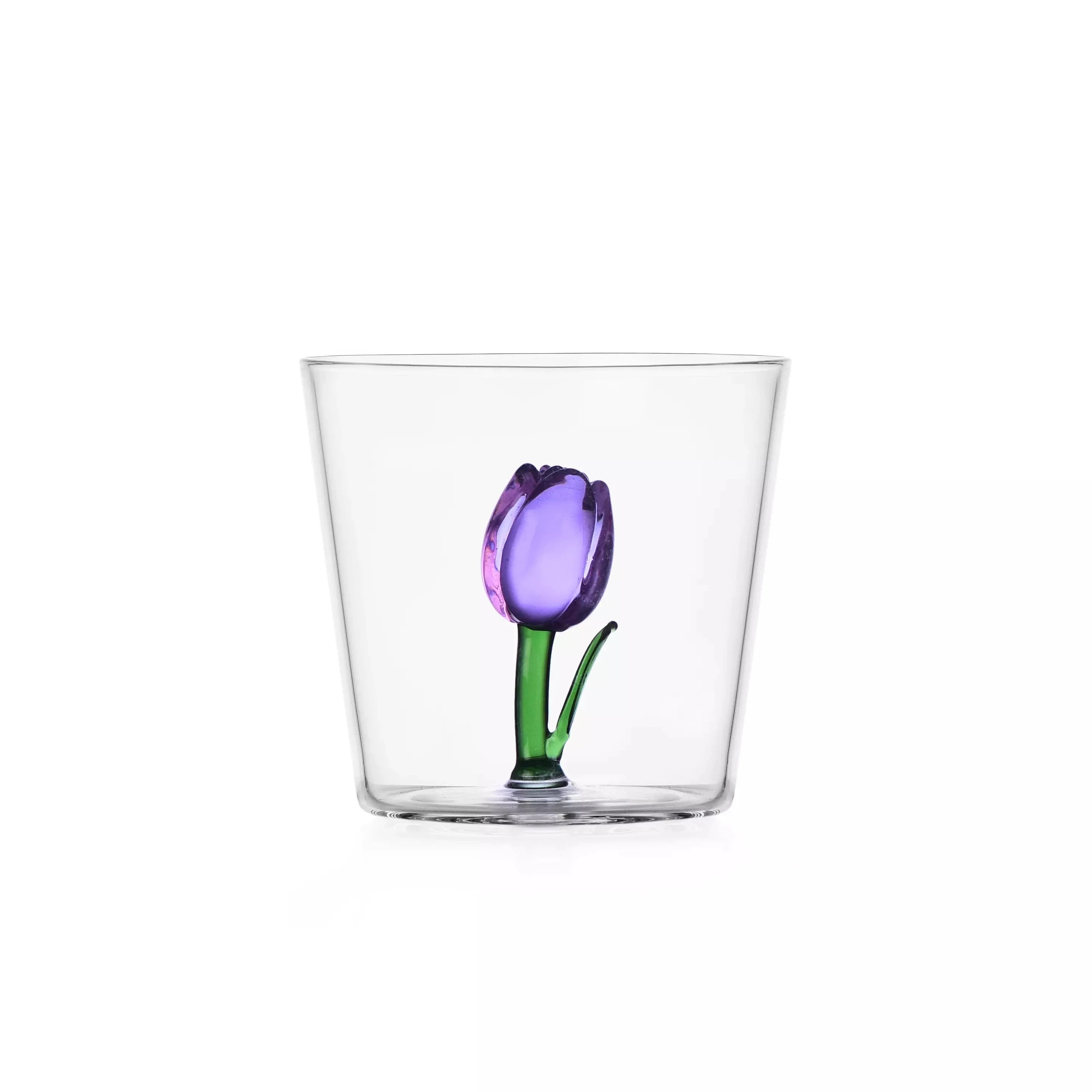 Bicchiere della collezione Botanica di Ichendorf nella variante con il tulipano lilla