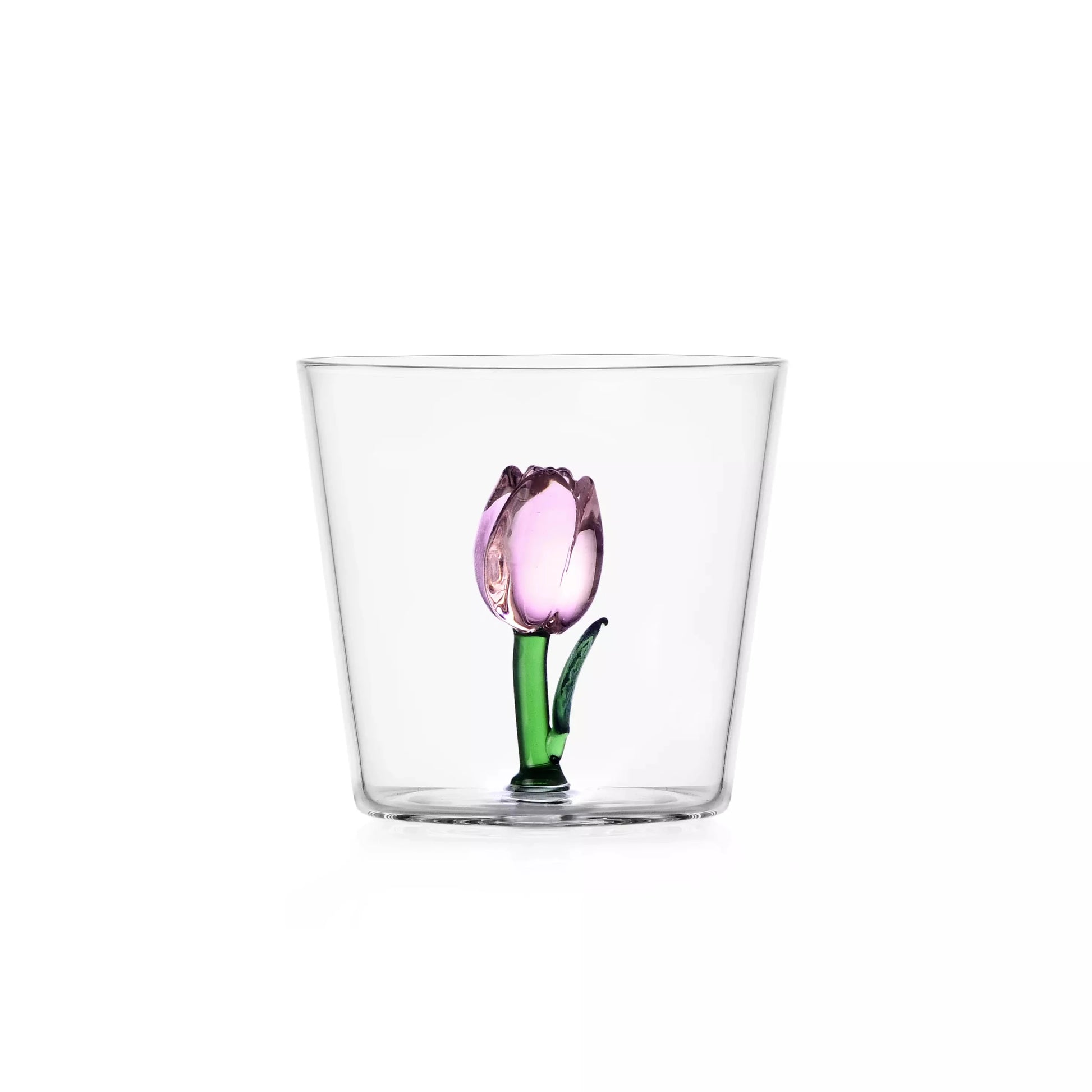 Bicchiere della collezione Botanica di Ichendorf nella variante con il tulipano rosa