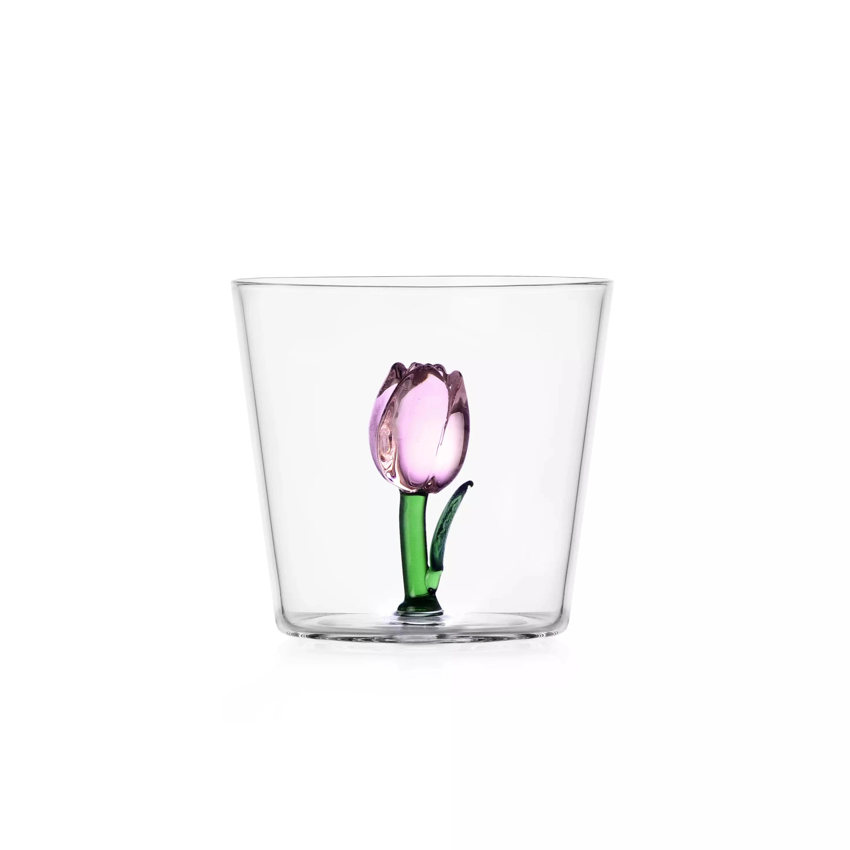 Bicchiere della collezione Botanica di Ichendorf nella variante con il tulipano rosa