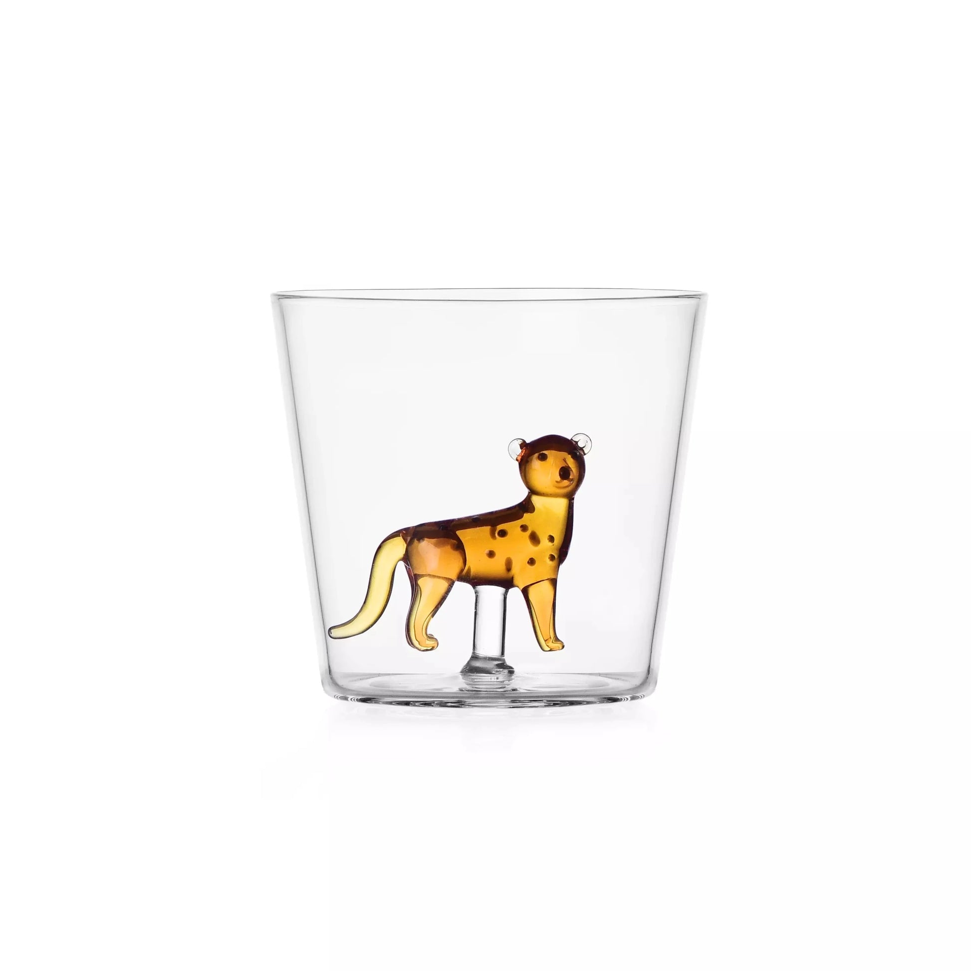 Il bicchiere della collezione Savannah di Ichendorf nella variante con il ghepardo