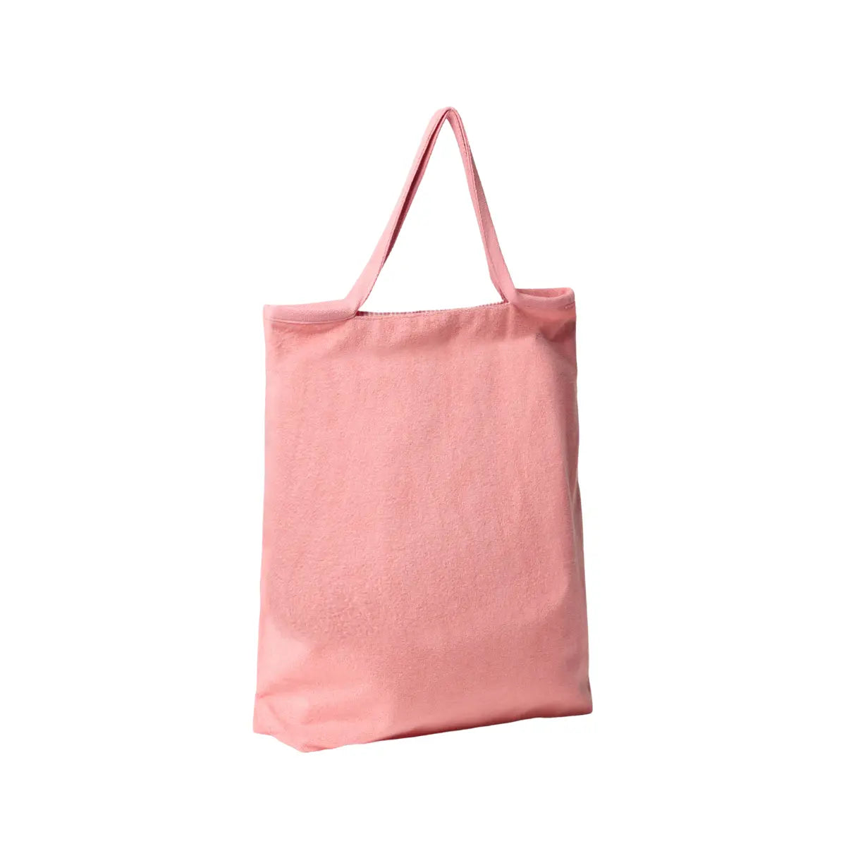 Retro della borsa mare rosa in spugna di Linea Daria. Sfondo bianco 