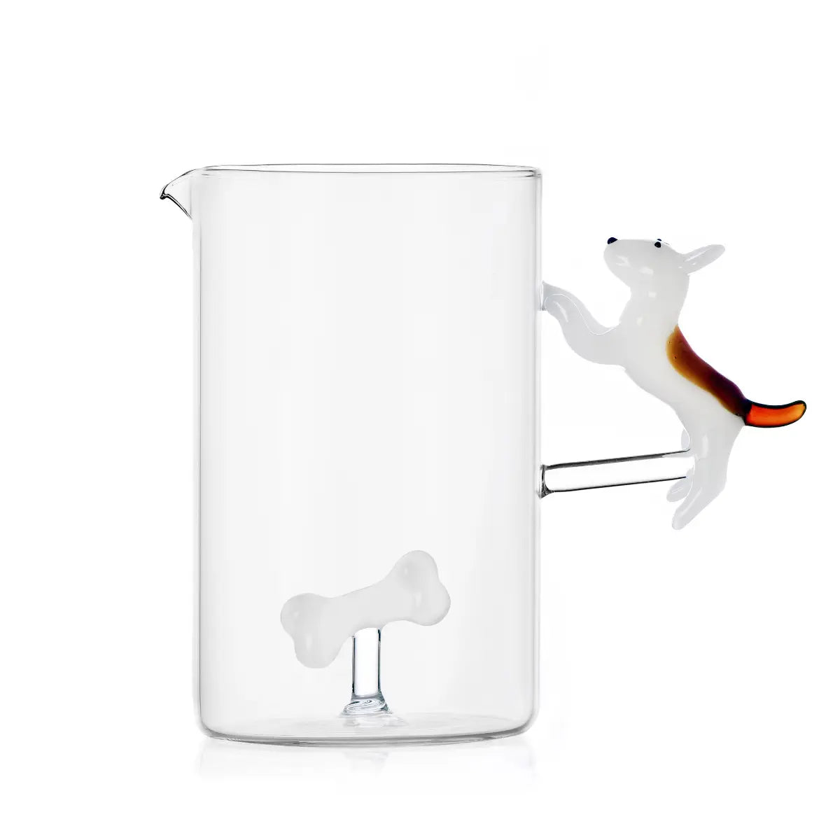 La brocca della collezione Dogs di Ichendorf nella versione con il Bull Terrier e l'osso