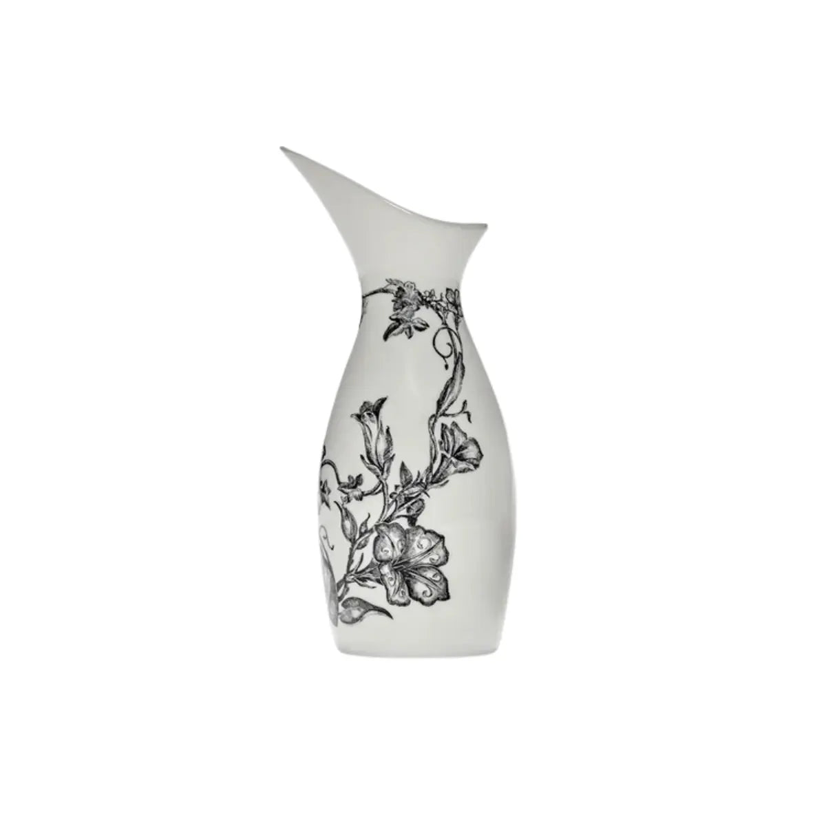 Brocca Fiore da Favola Unity in porcellana bianca con illustrazione nera – Tomorrowland x Serax