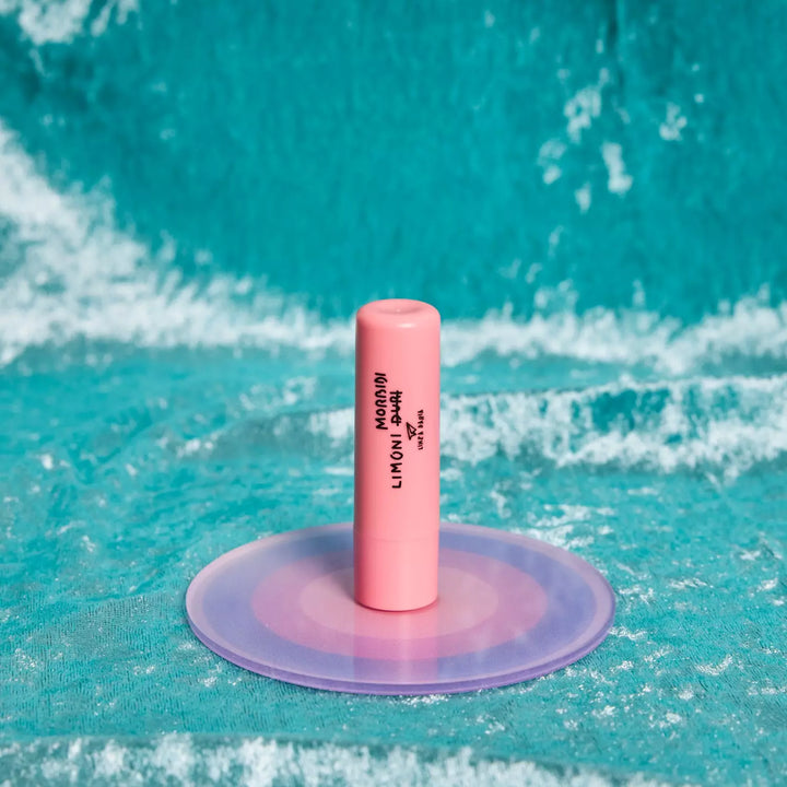 Burrocacao di Line Daria nella versione rosa con la scritta "Limoni Morbidi"