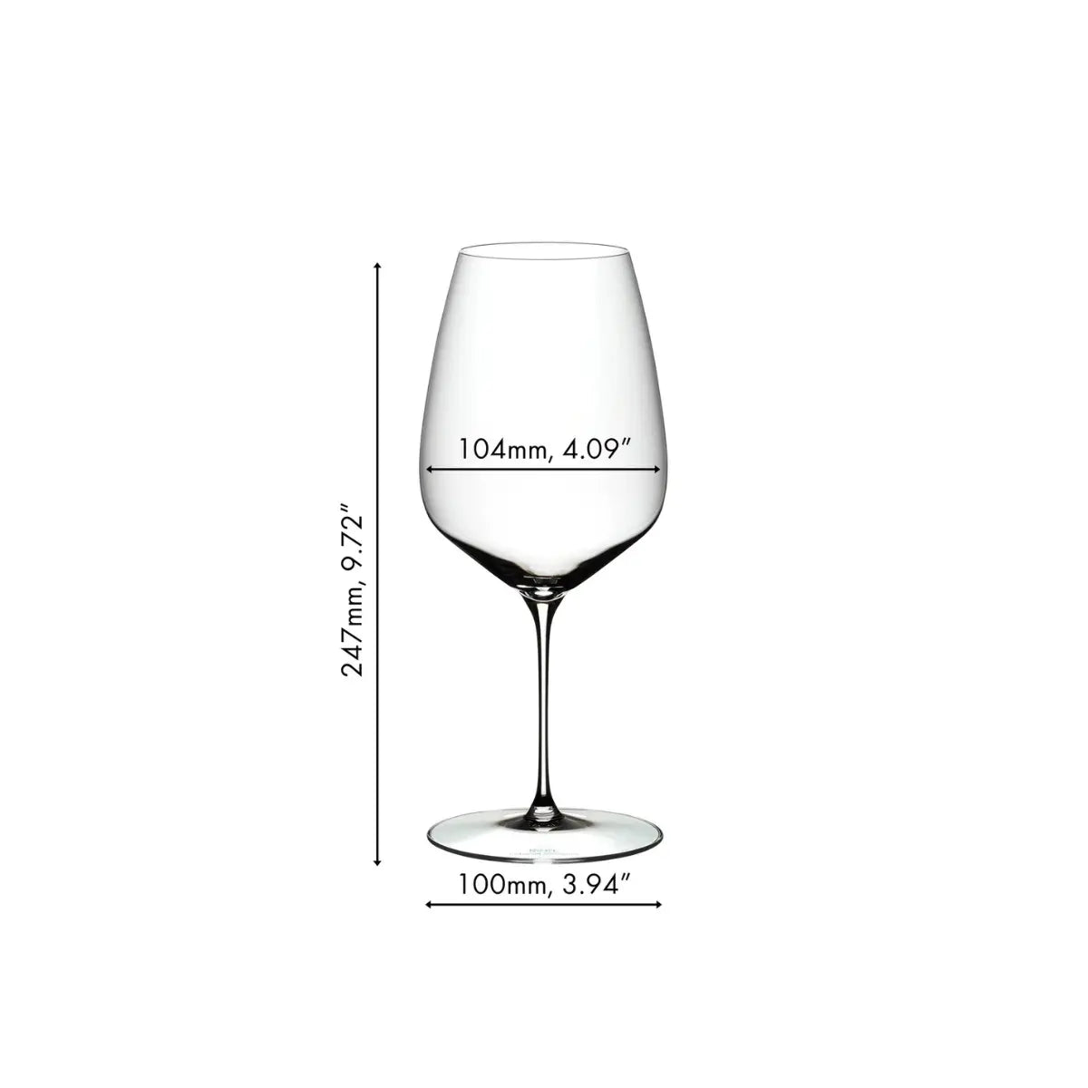 Calice per Cabernet e Merlot misure