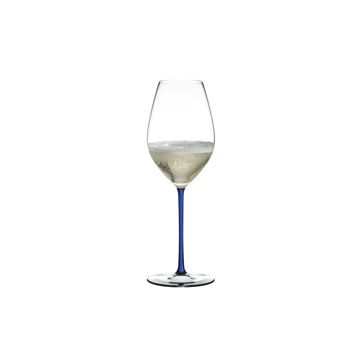 Calice per champagne con stelo blu scuro