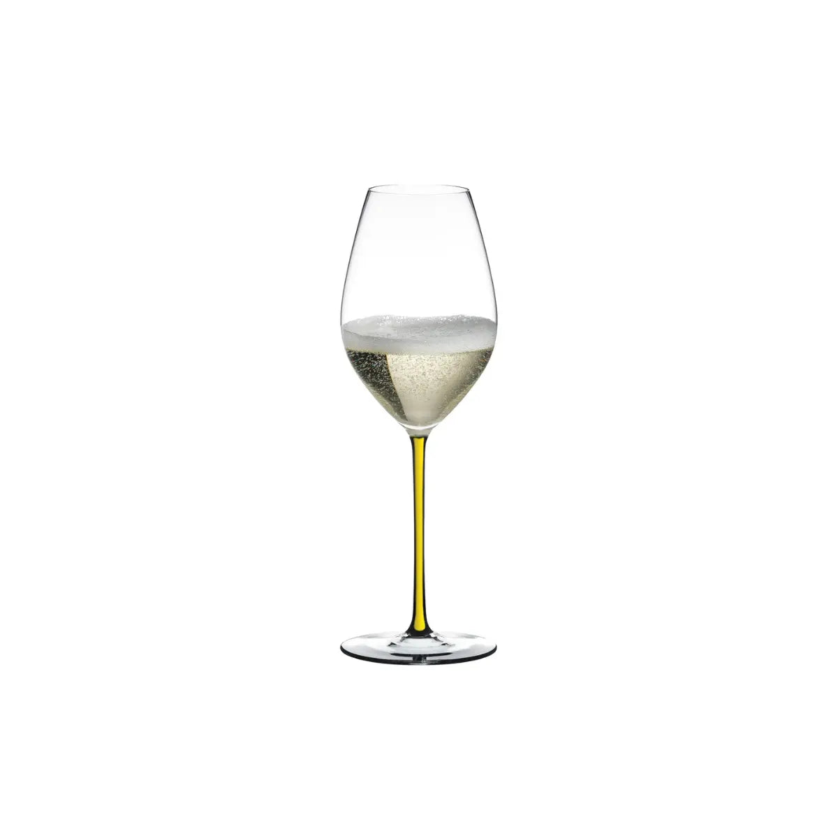 Calice per champagne con stelo giallo
