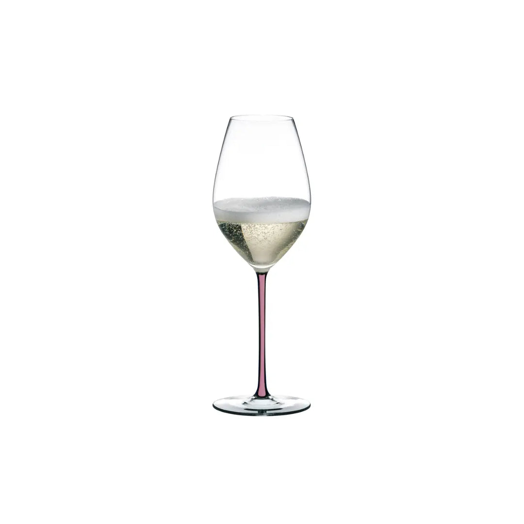 Calice per champagne con stelo malva
