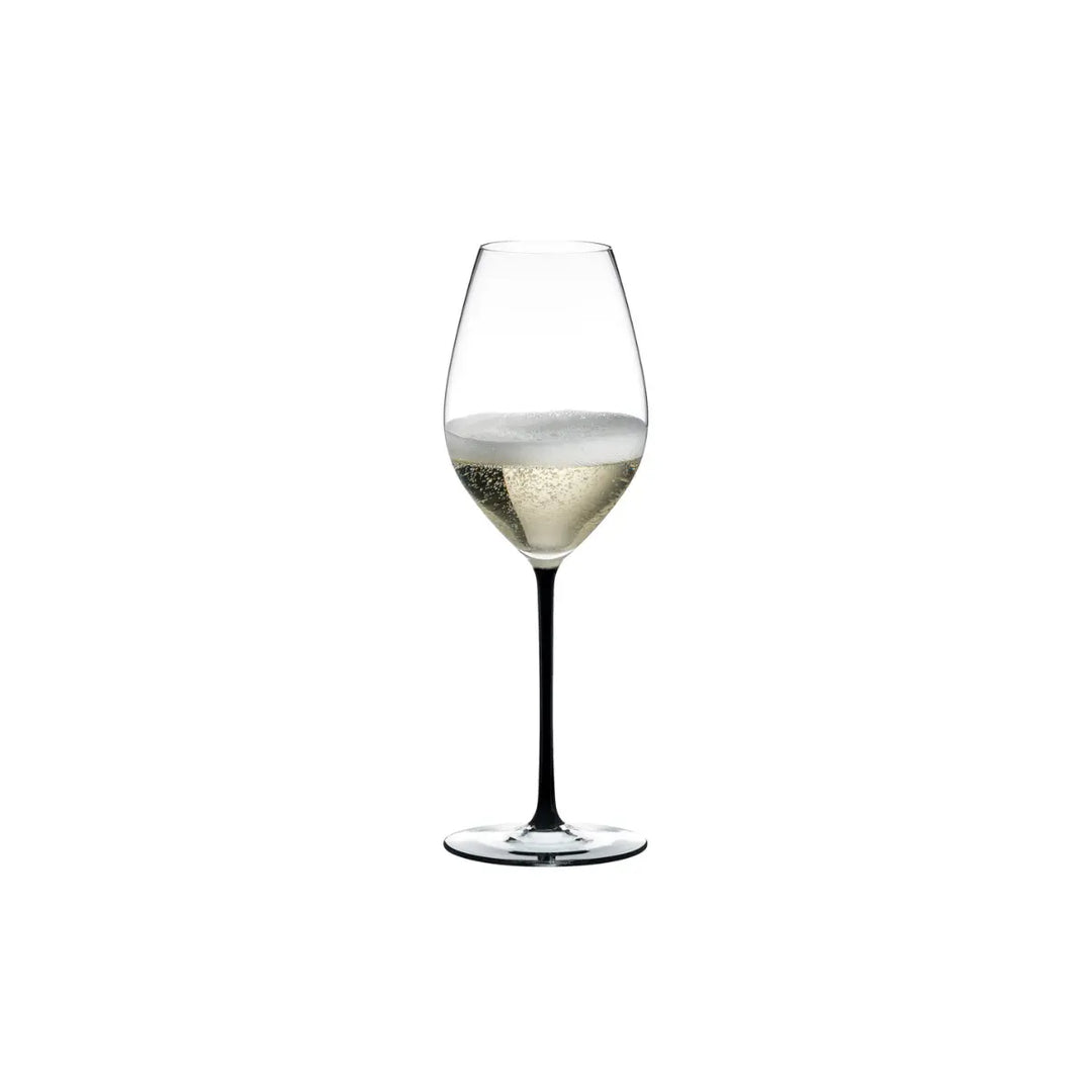 Calice per champagne con stelo nero