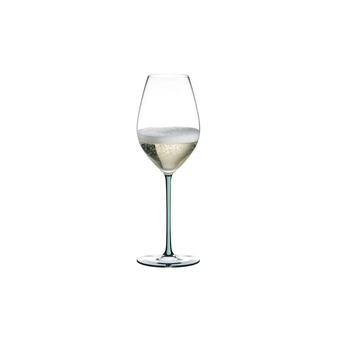 Calice per champagne con stelo menta
