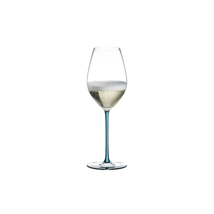 Calice per champagne con stelo turchese