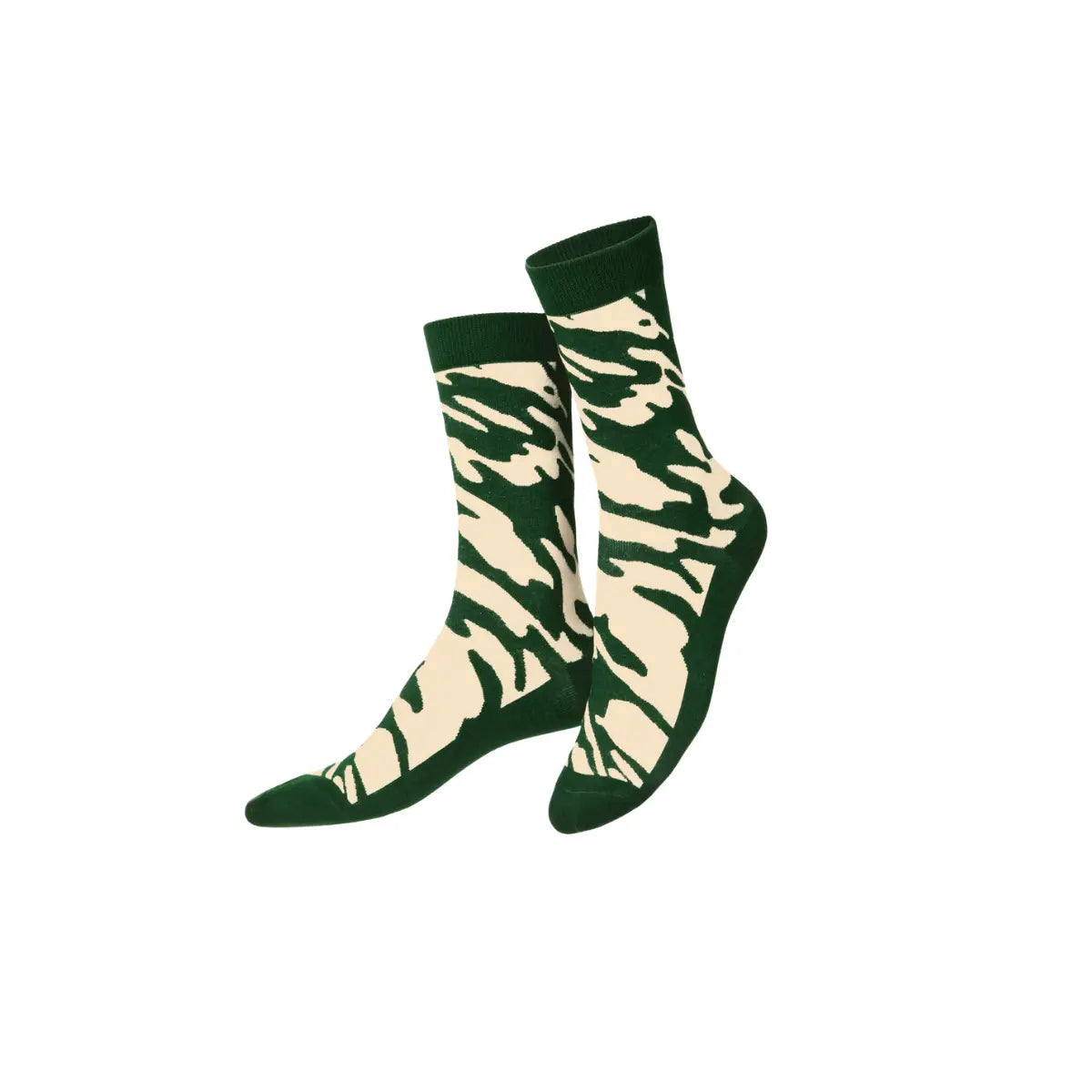 Coppia di Calzini che troverai all'interno nei toni del bianco panna e verde scuro. 