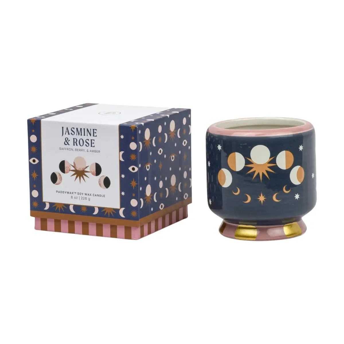 Candela A Dopo, con confezione di design. Durata combustione 48 ore. Fragranza equilibrata e avvolgente con note di gelsomino e rosa. 