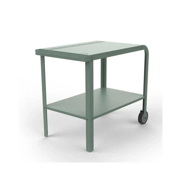 Carrello da servizio con due ruote color Eucalipto