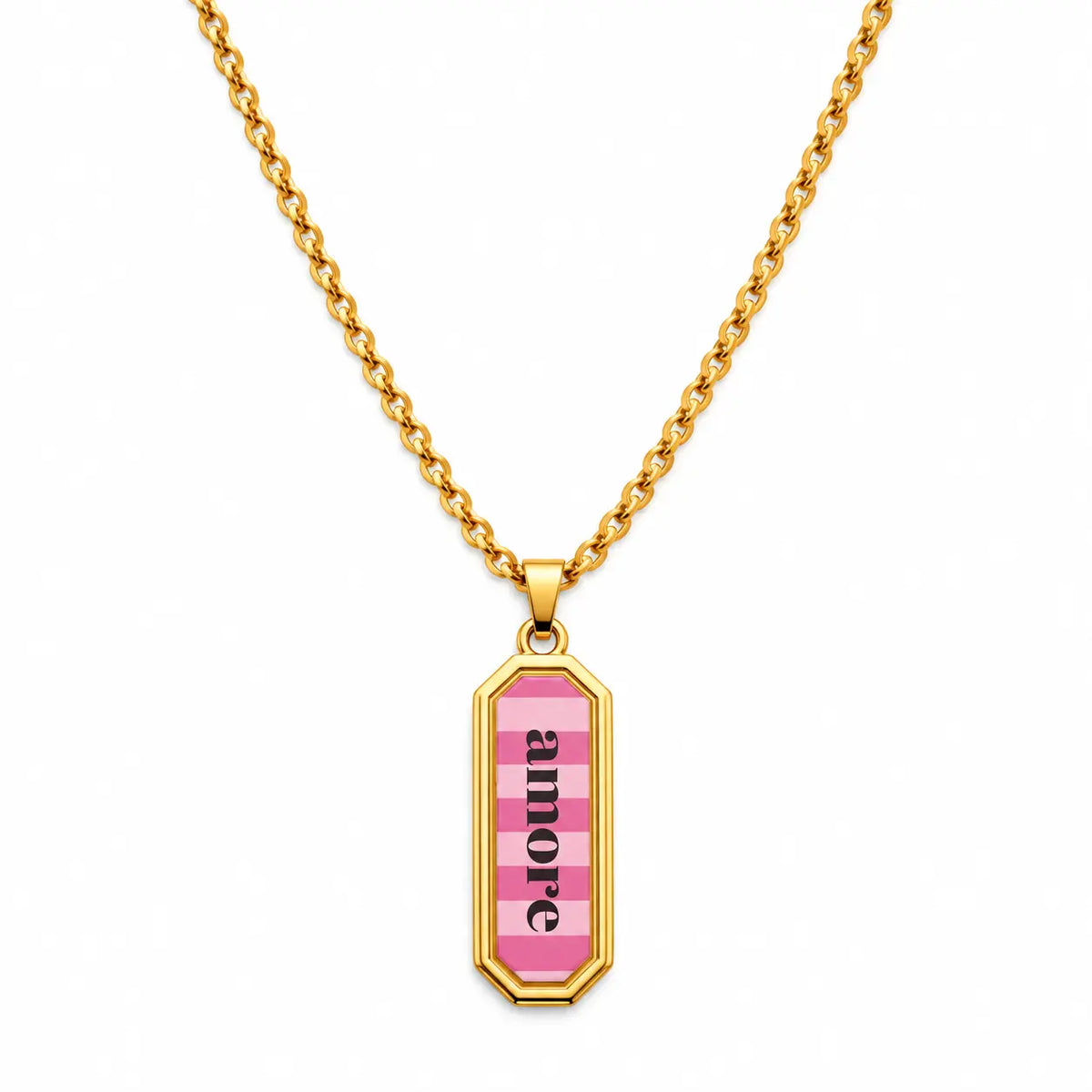 Collana con scritta Amore placcata oro 18K