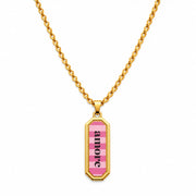 Collana con scritta Amore placcata oro 18K