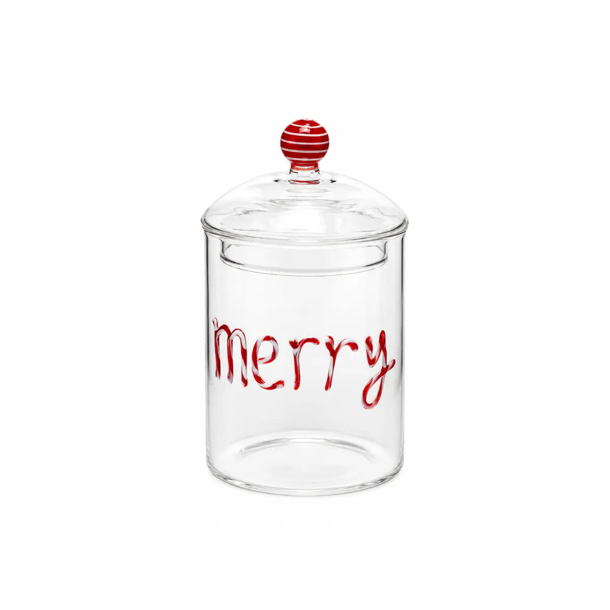 Contenitore natalizio in vetro Merry EDG H 19,5 cm