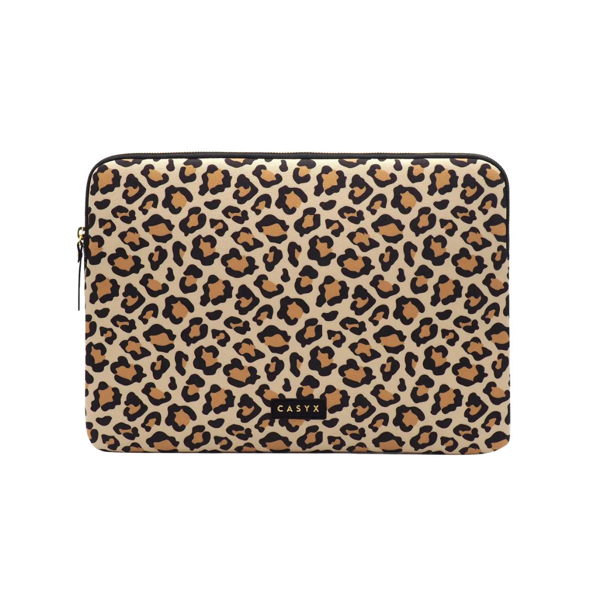 Custodia per laptop leopardata con cerniera nera impermeabile e anti macchia 