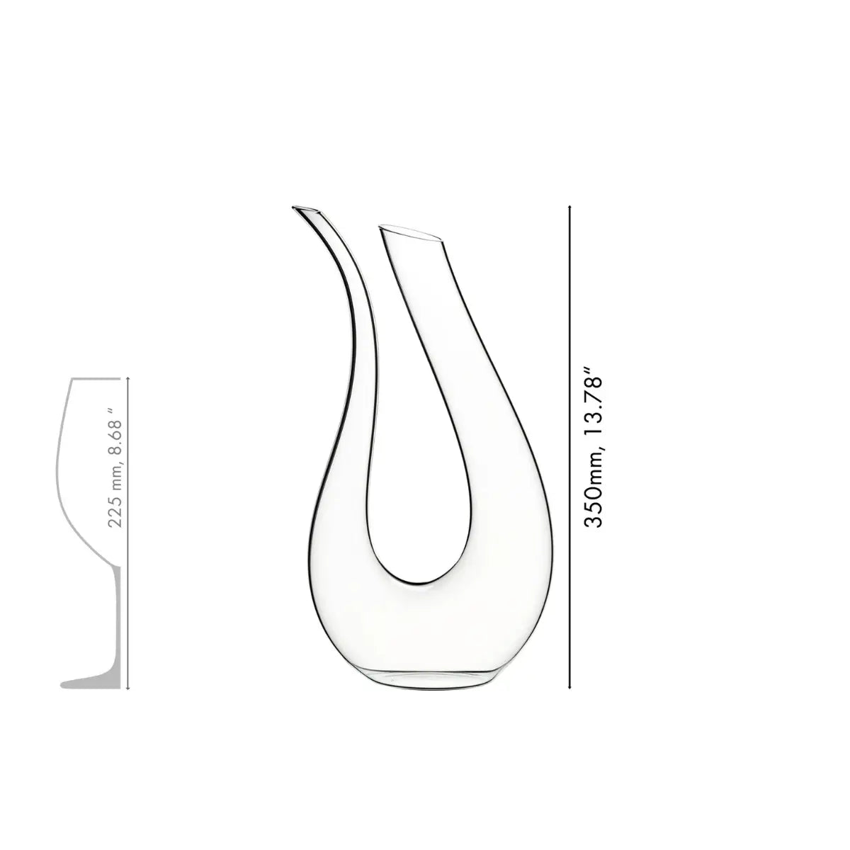 Decanter per vino Amadeo misure