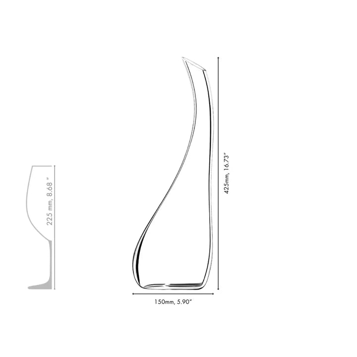 Misure del decanter per bottiglie di vino magnum