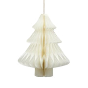 Decoro natalizio  a forma di albero di Natale bianco da appoggio ma anche appeso