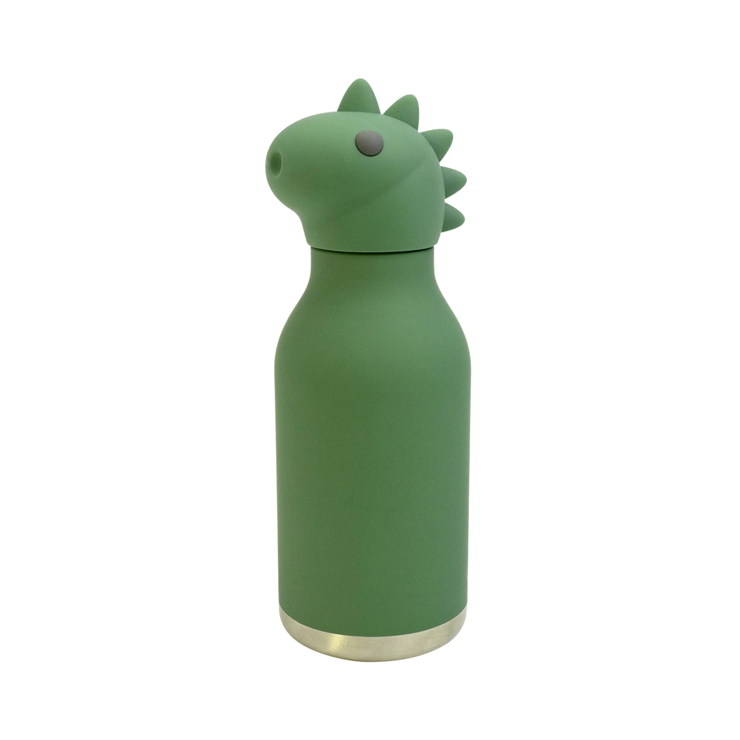 Borraccia termica con tappo decorativo a forma di coniglio intercambiabile, con cannuccia interna