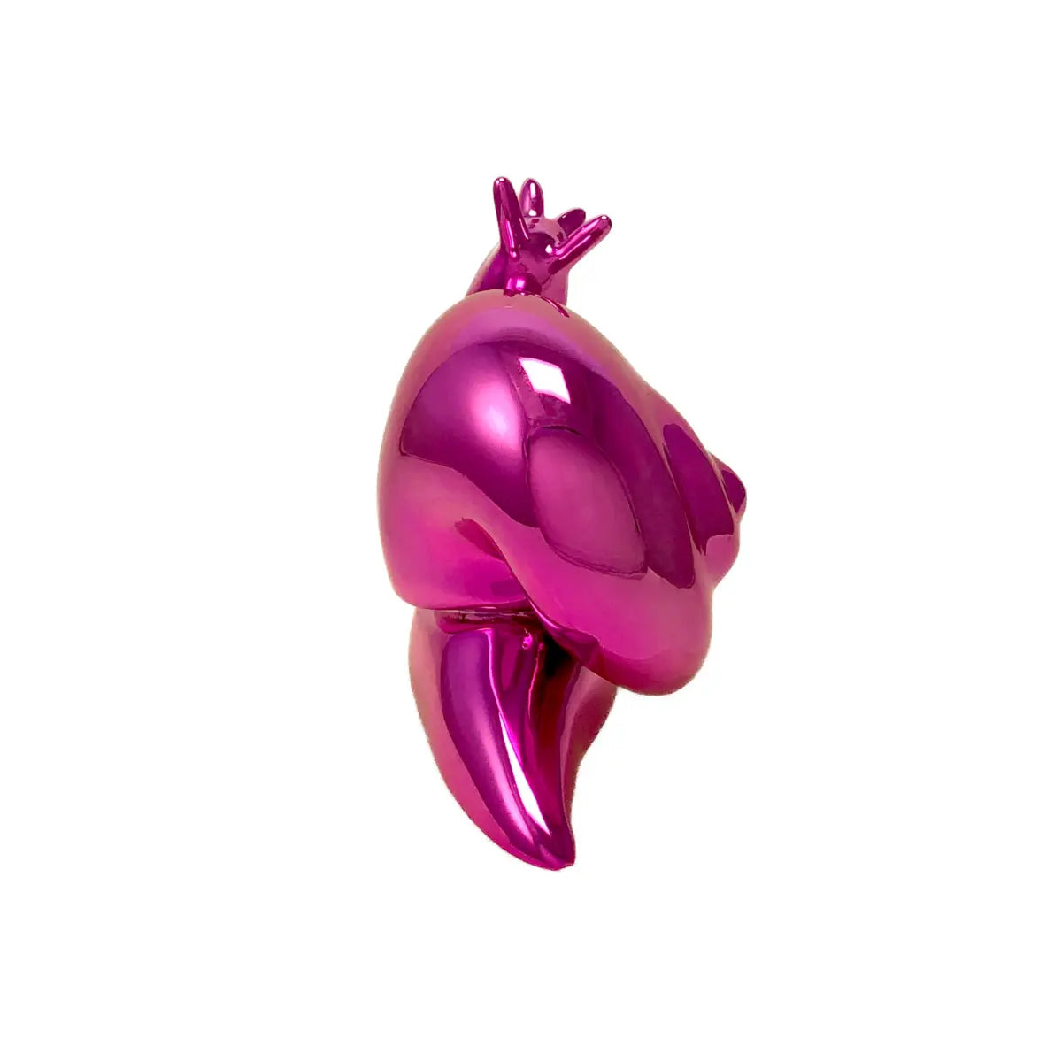 Fermalibri Nina a forma di lumaca Cromato color fucsia visto dall'alto. Sfondo bianco 