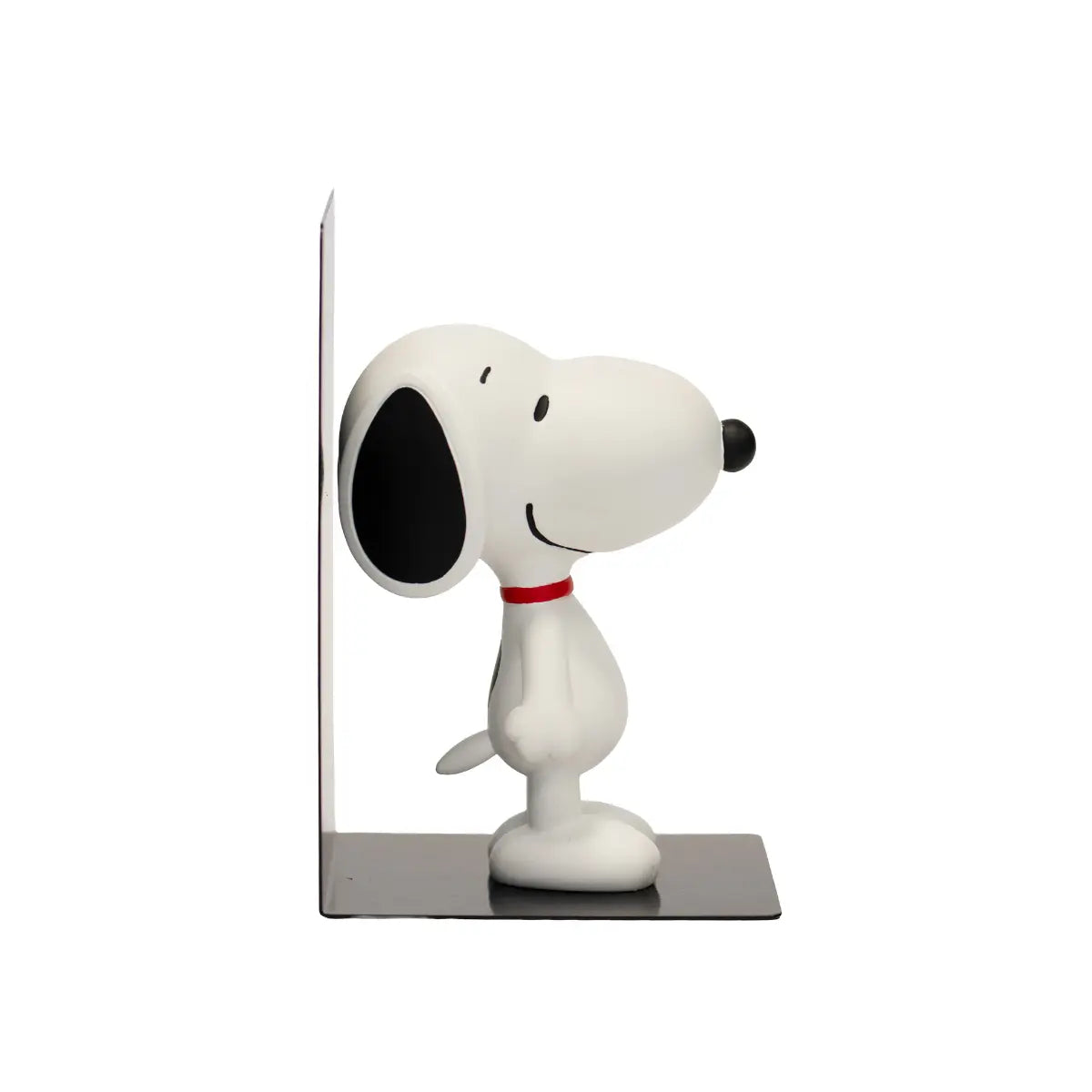 Fermalibri in metallo con Snoopy in piedi in resina