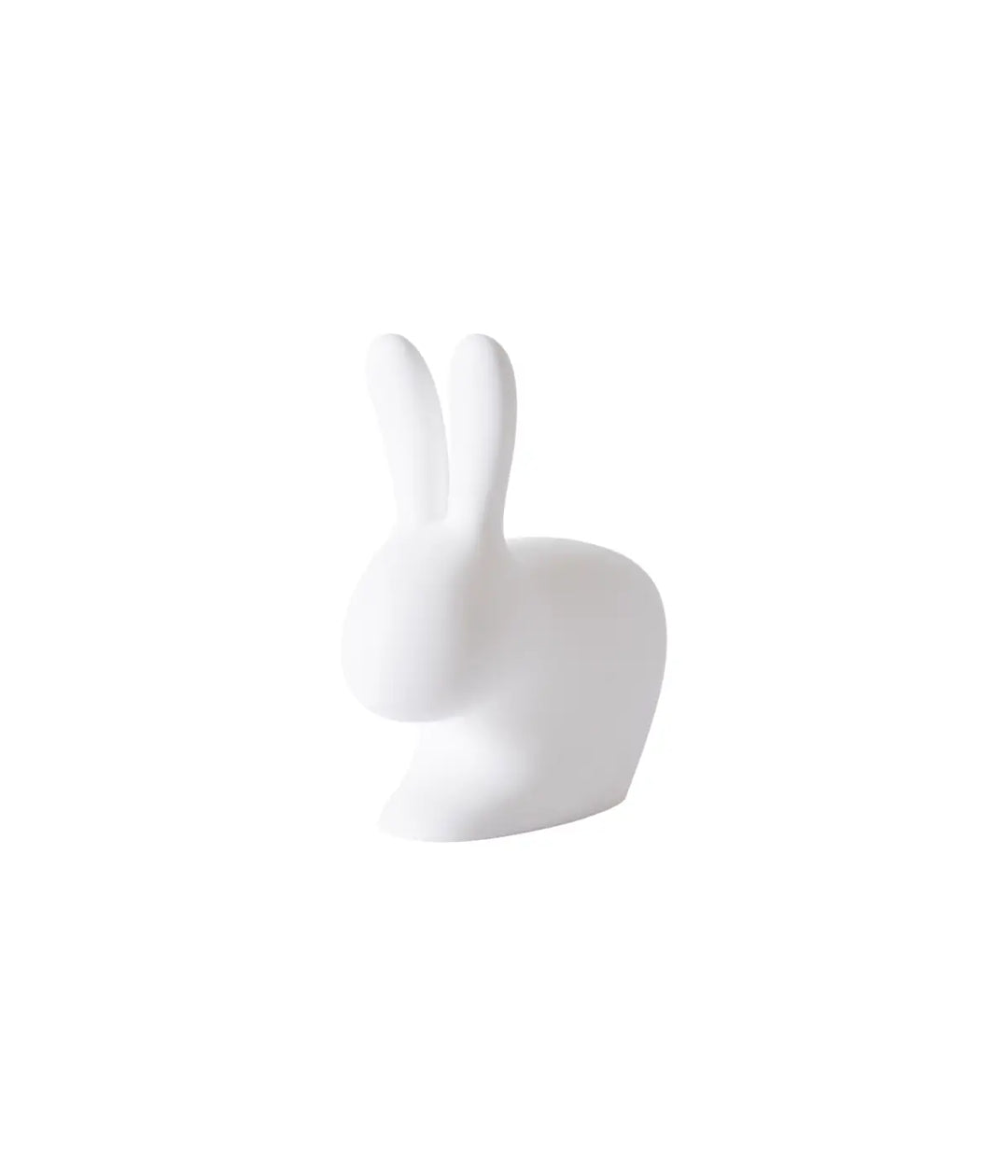Fermaporta o fermalibro bianco a forma di coniglio. Immagine su sfondo bianco