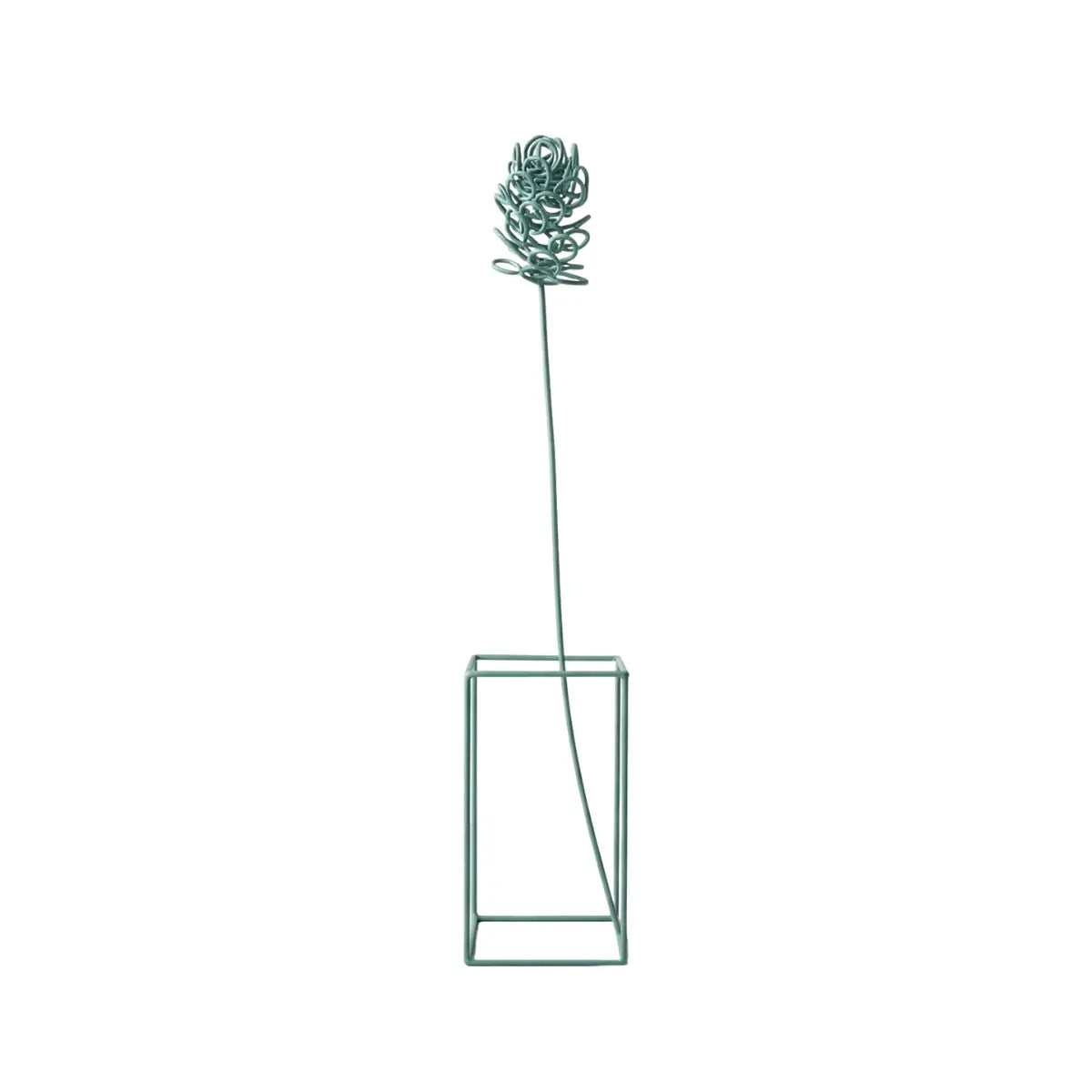 Fiore decorativo Ciuriddu rettangolare chiuso azzurro S in metallo – Antonino Sciortino x Serax
