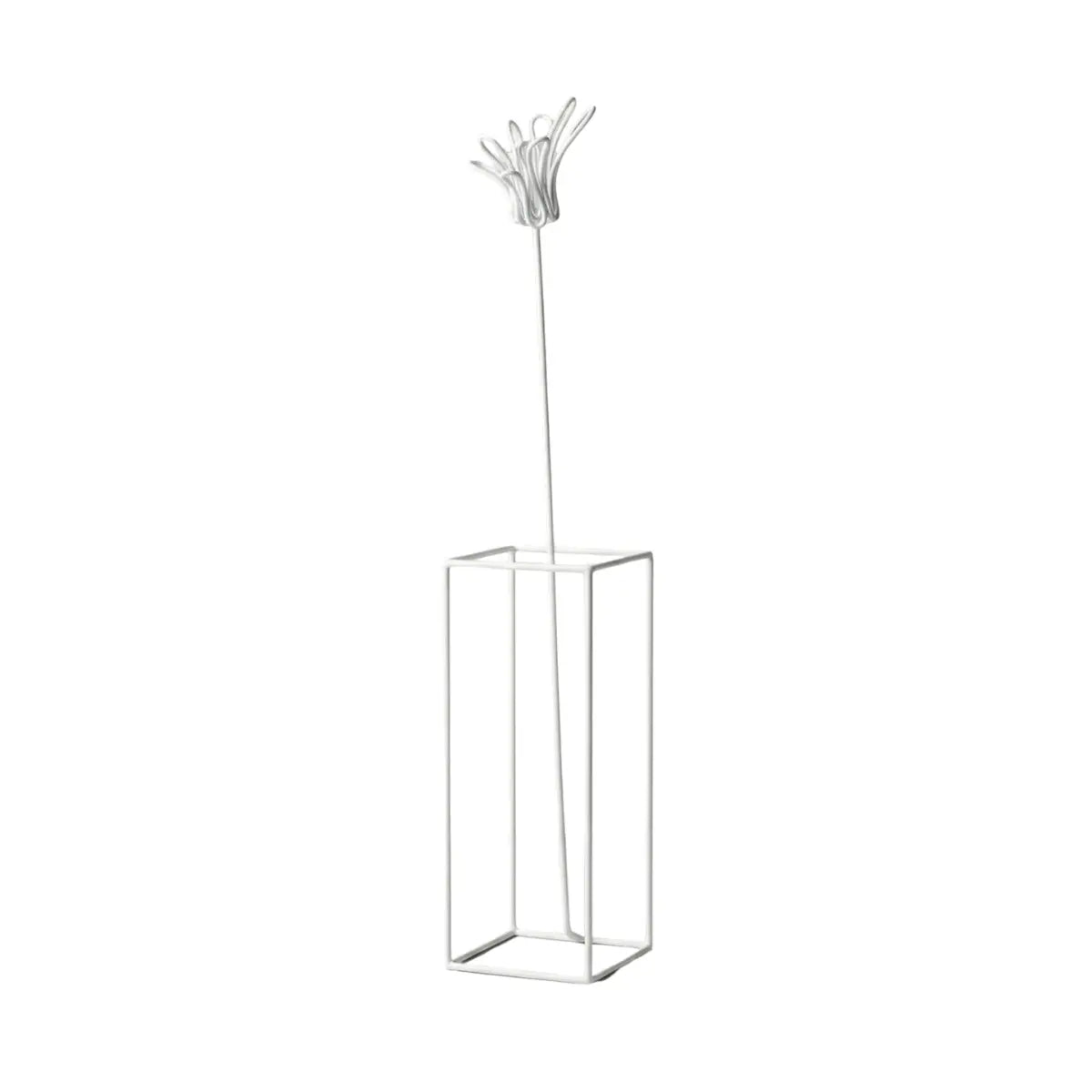 Fiore decorativo Ciuriddu rettangolare aperto bianco M in metallo – Antonino Sciortino x Serax