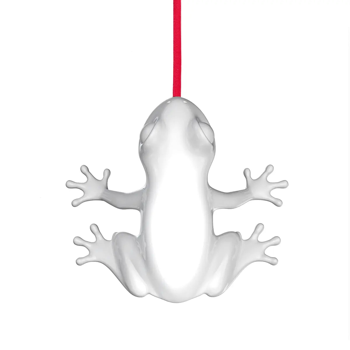 Lampada da tavolo o da parete bianca a forma di rana con cavo rosso 