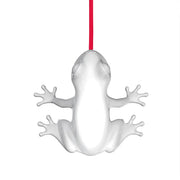 Lampada da tavolo o da parete bianca a forma di rana con cavo rosso 