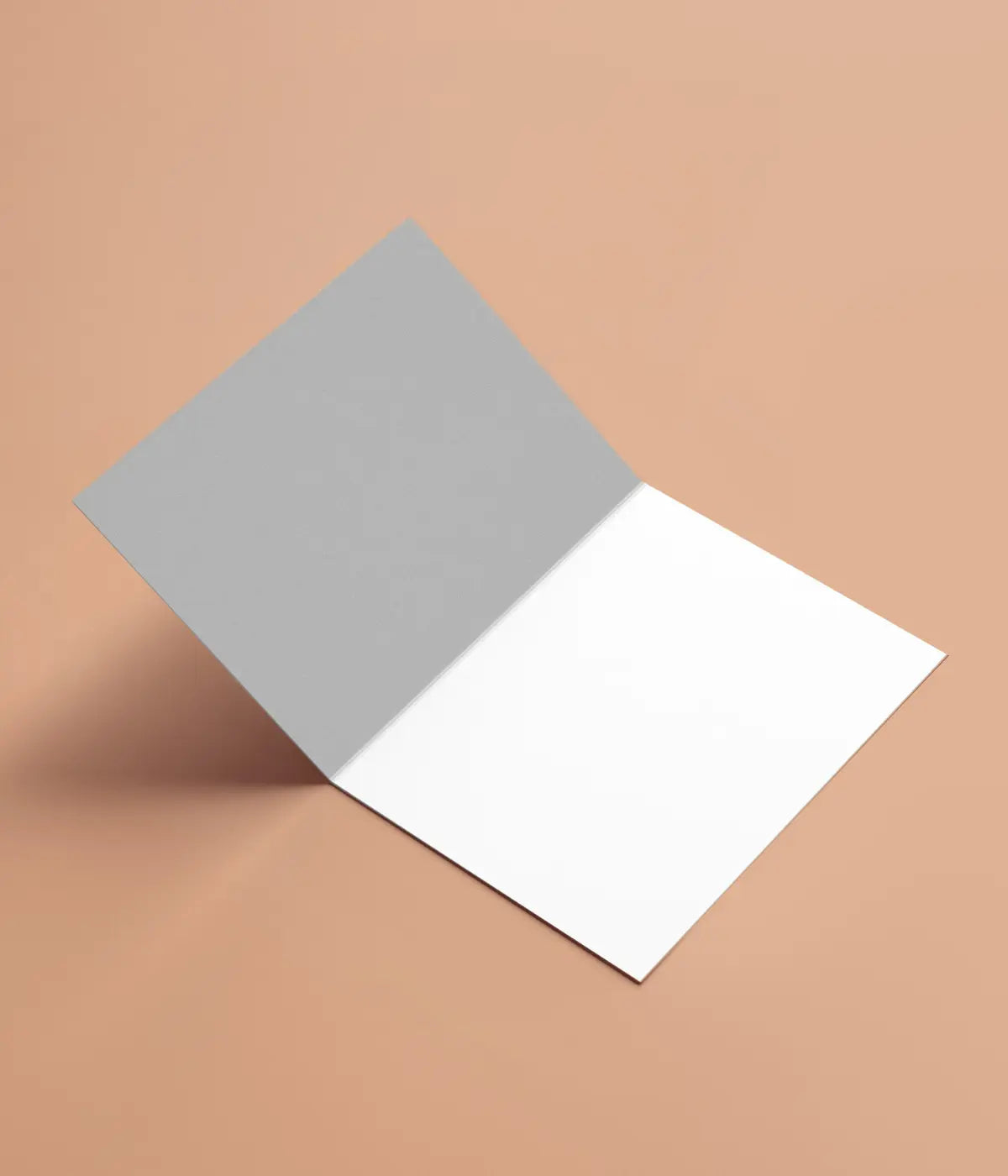 Interno bianco biglietto d'auguri. Sfondo rosa.