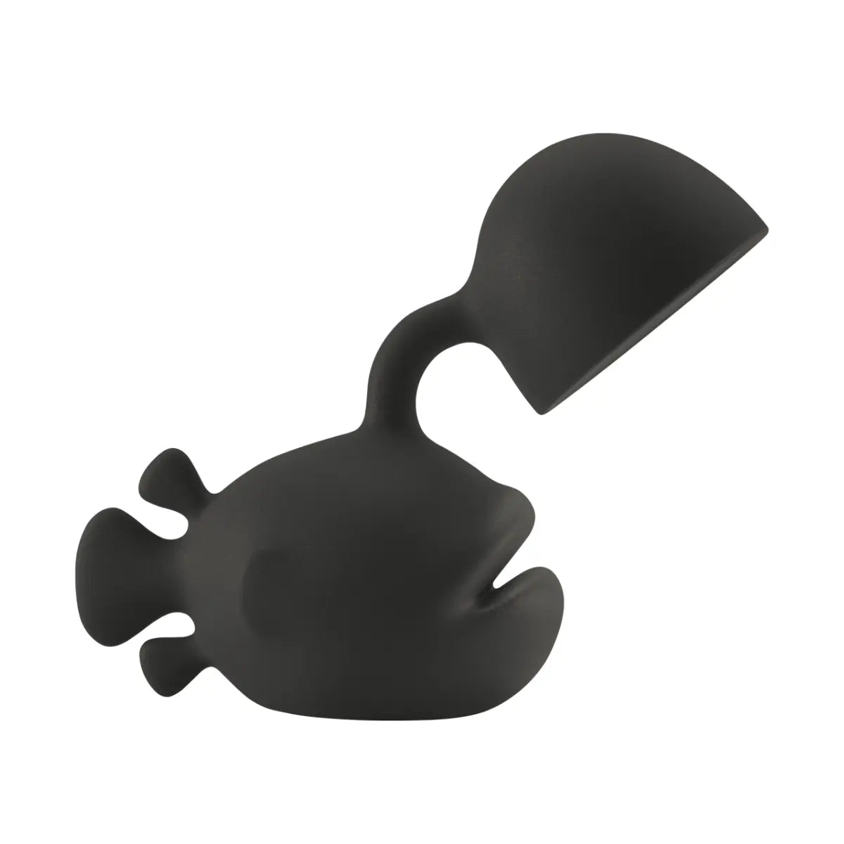 Lampada nera a forma di pesce abissale con lanterna visione laterale
